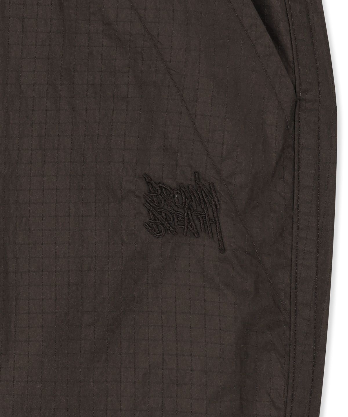 브라운브레스(BROWNBREATH) TAG DOUBLE KNEE NYLON PANTS - BROWN