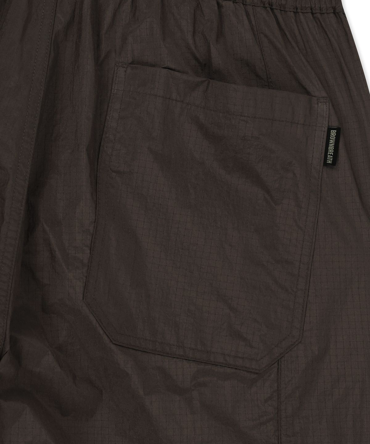 브라운브레스(BROWNBREATH) TAG DOUBLE KNEE NYLON PANTS - BROWN