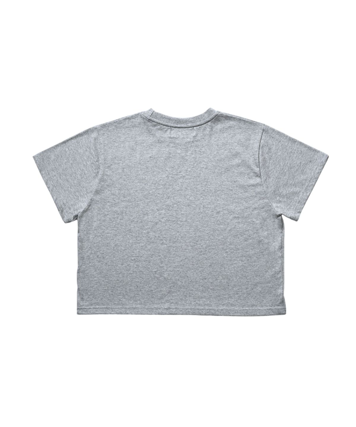 마크니(MACNI) RETRO LOGO CROP T-SHIRT MELANGE