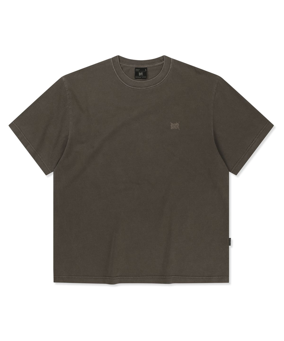 브라운브레스(BROWNBREATH) TAG PIGMENT TEE - BROWN
