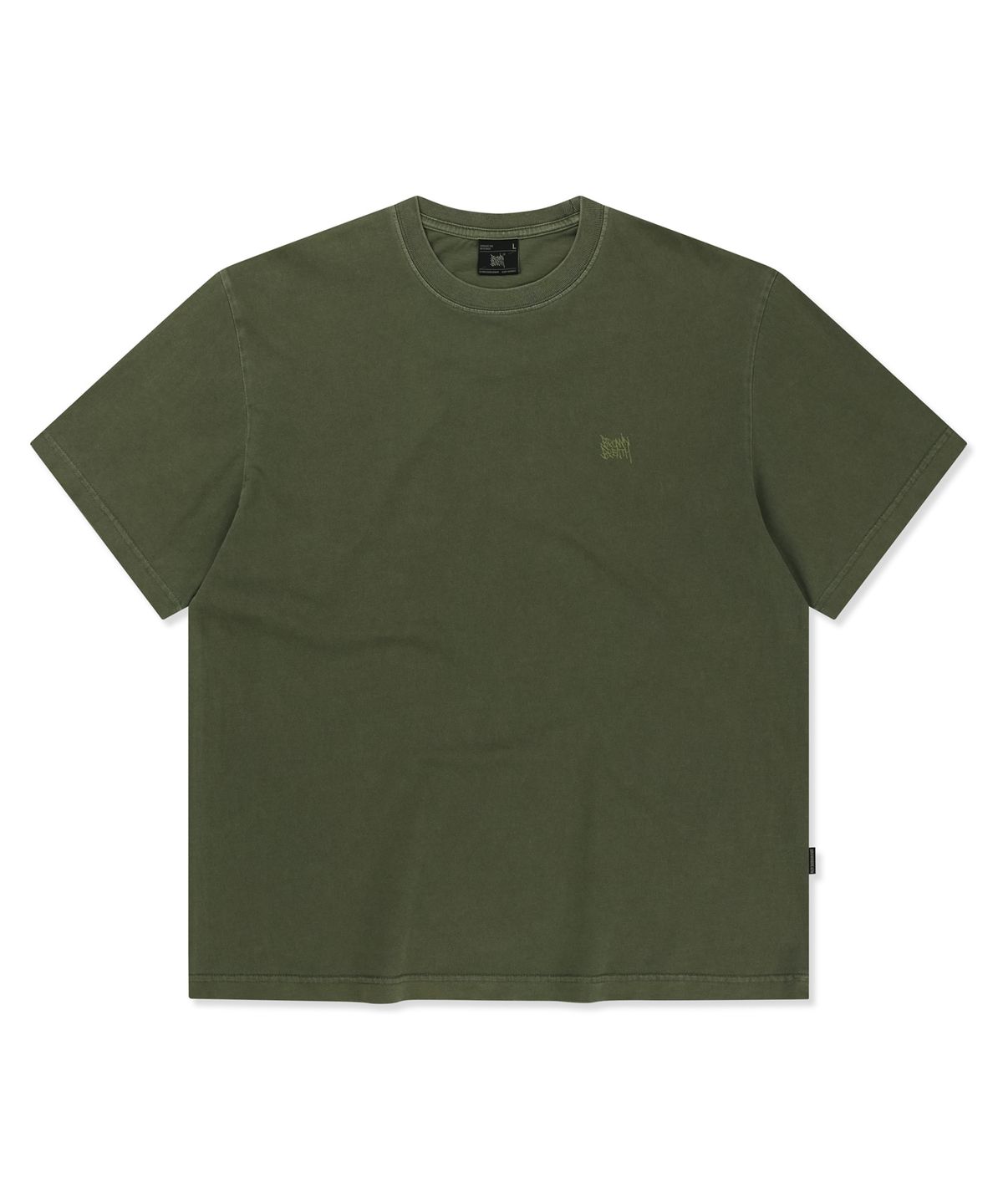 브라운브레스(BROWNBREATH) TAG PIGMENT TEE - KHAKI