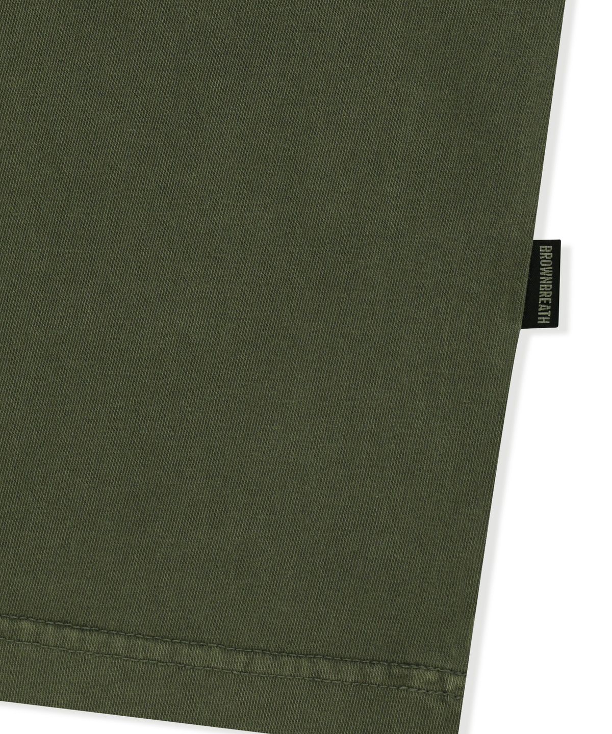 브라운브레스(BROWNBREATH) TAG PIGMENT TEE - KHAKI