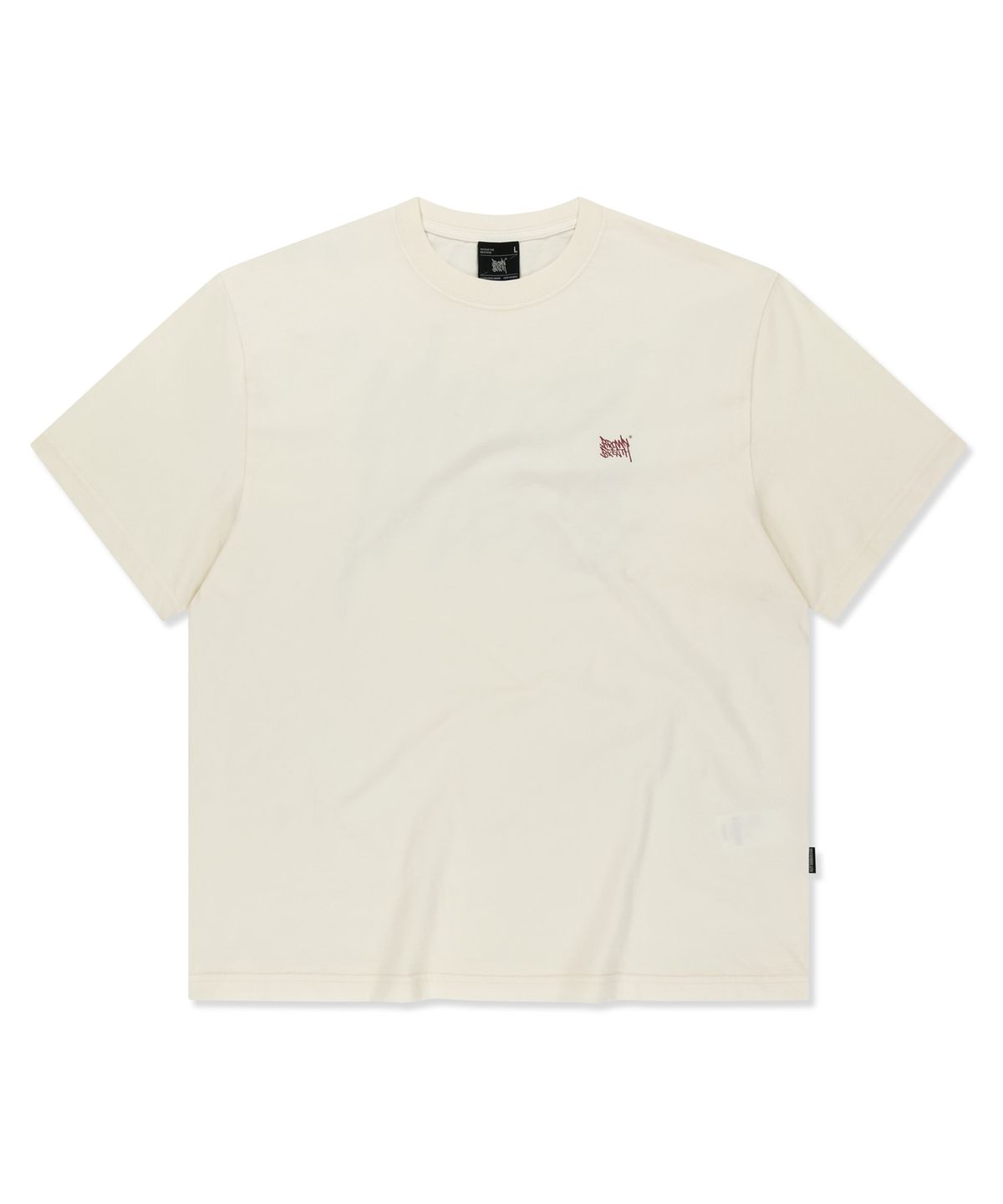 브라운브레스(BROWNBREATH) TAG PIGMENT TEE - CREAM