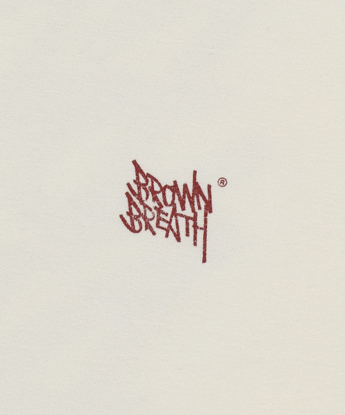 브라운브레스(BROWNBREATH) TAG PIGMENT TEE - CREAM