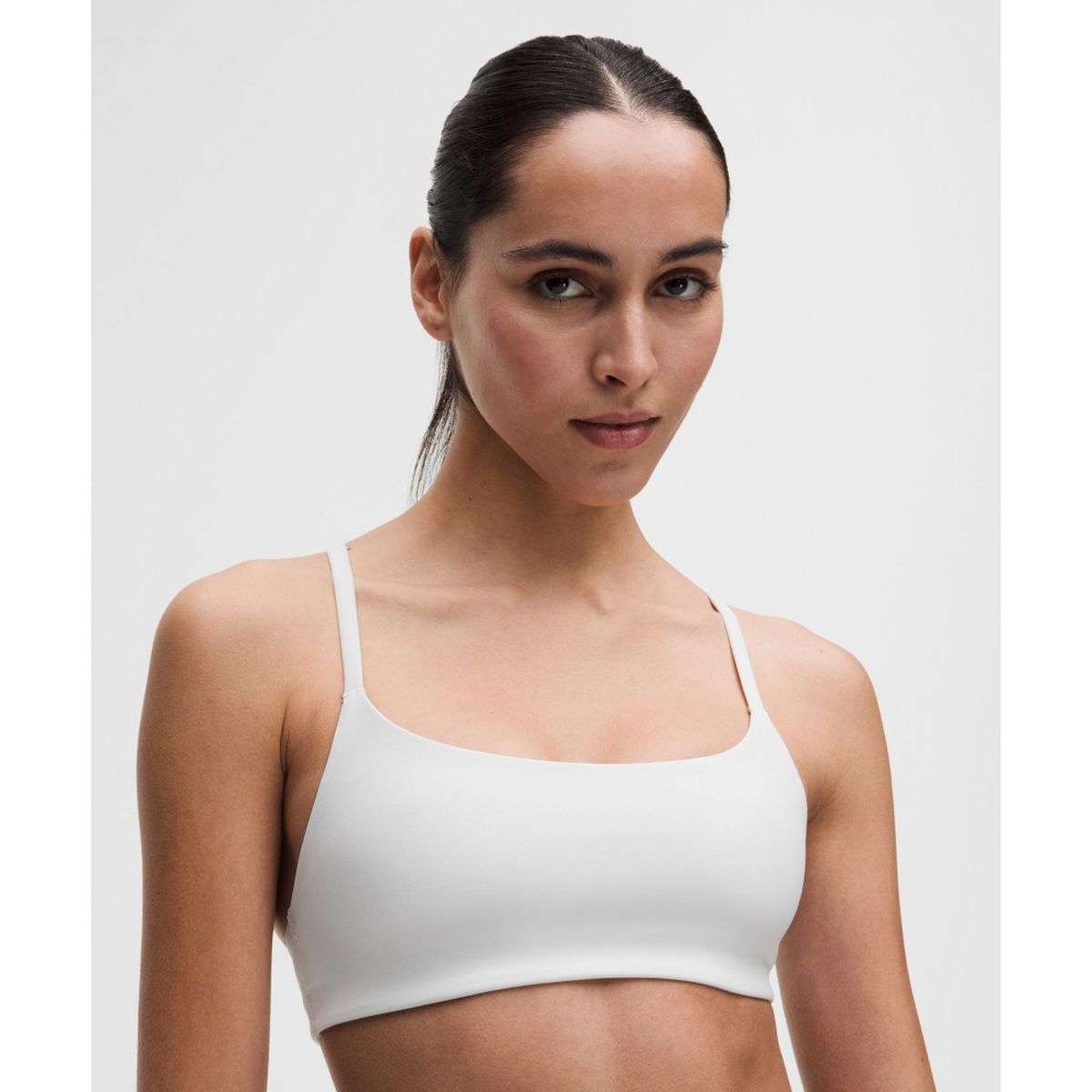 룰루레몬(LULULEMON) 원더 트레인 스트래피 레이서 브라 *라이트 서포트, A B컵  WHT