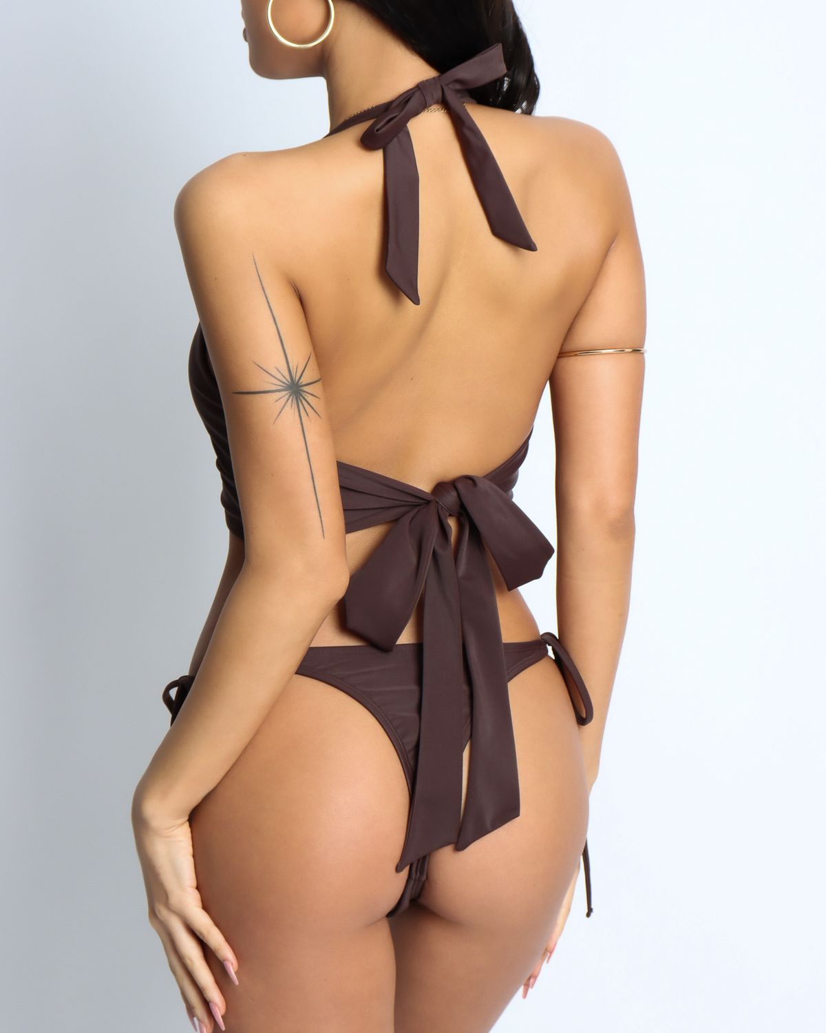 쿨시스(COOLSIS) CS KEYHOLE BIKINI BOTTOM (BROWN)