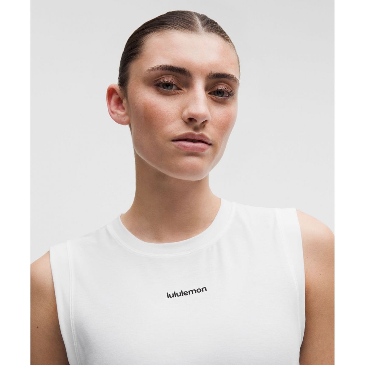 룰루레몬(LULULEMON) 저지 트레이닝 머슬 탱크탑 *롱  WHT