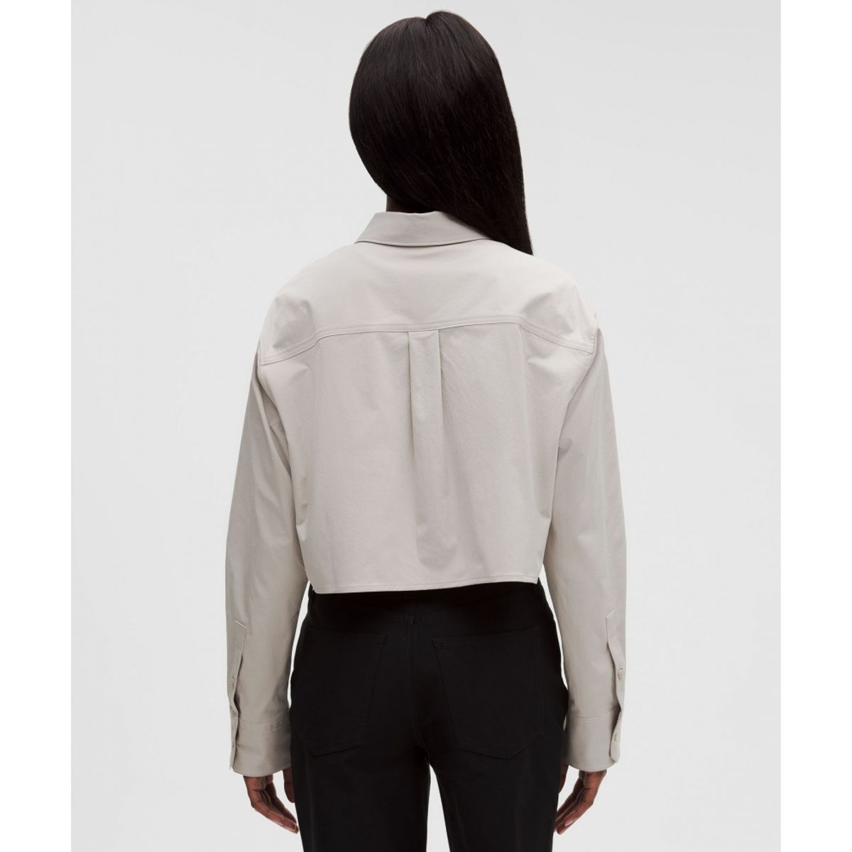 룰루레몬(LULULEMON) 우븐 크롭 버튼업 롱슬리브 셔츠  DOWN