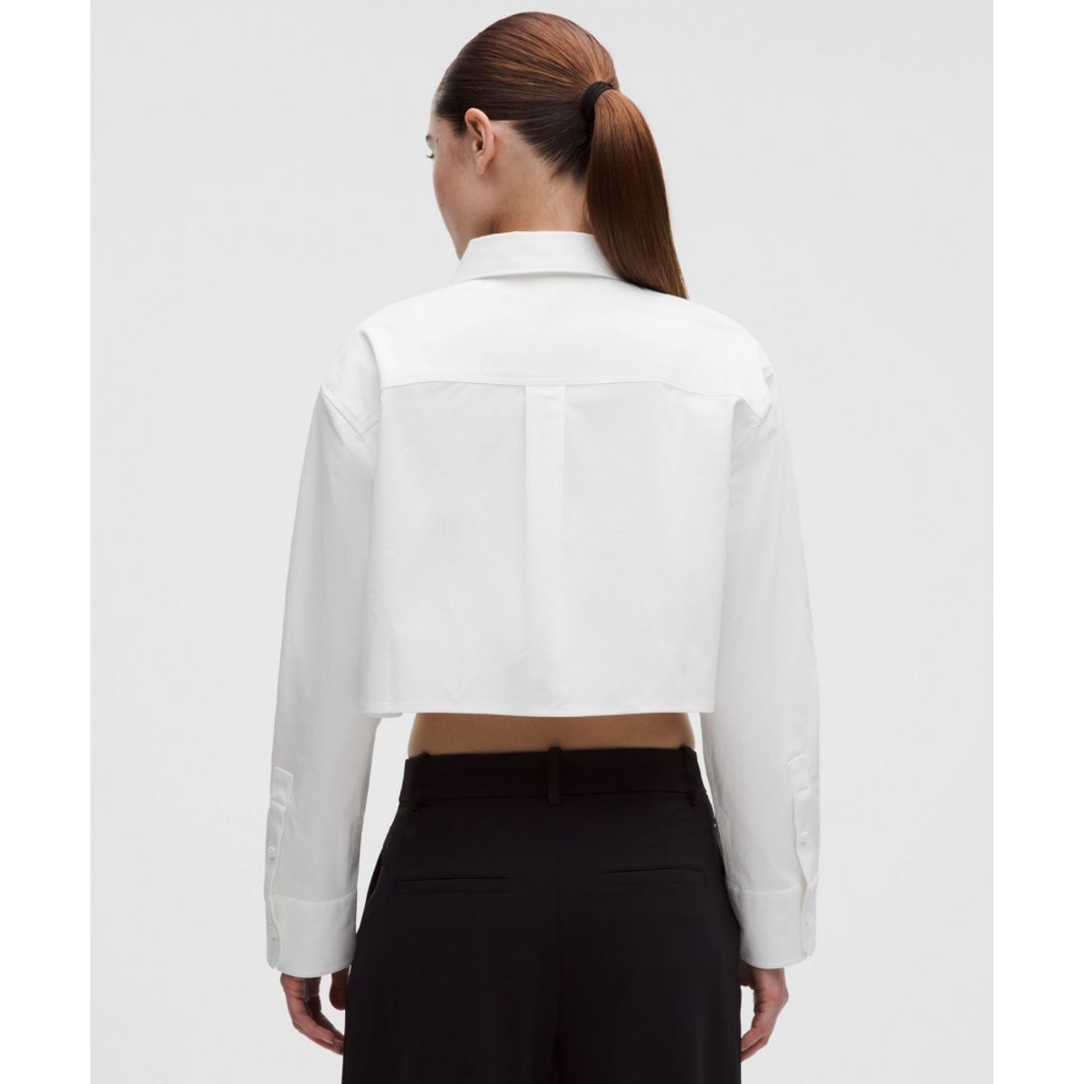 룰루레몬(LULULEMON) 우븐 크롭 버튼업 롱슬리브 셔츠  WHT
