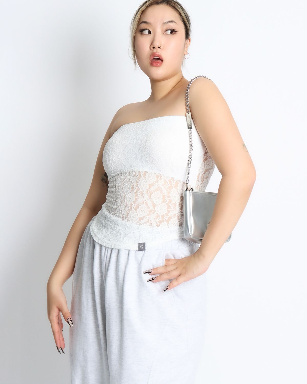 쿨시스(COOLSIS) CS LACE TANK TOP-048 (WHITE)