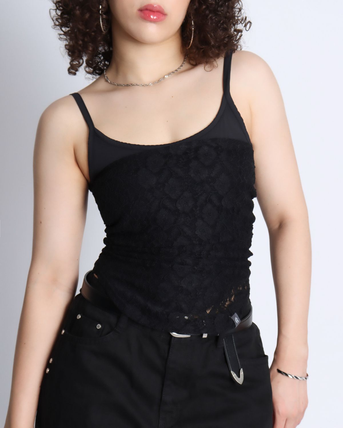 쿨시스(COOLSIS) CS LACE TANK TOP-048 (BLACK)