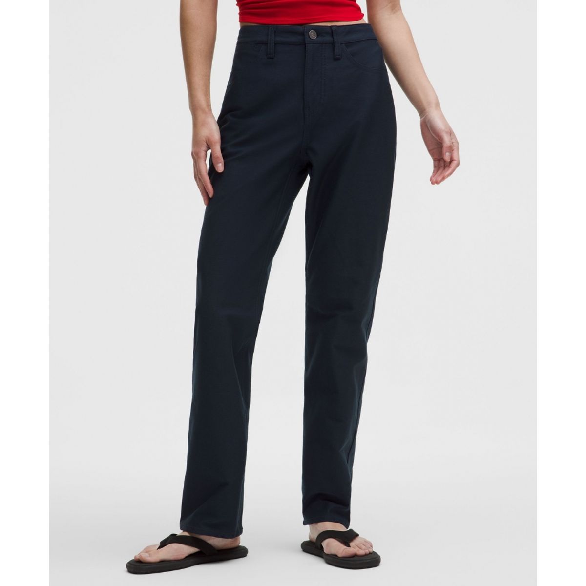 룰루레몬(LULULEMON) 이지파이브 미드라이즈 릴랙스드 스트레이트 팬츠 *아시아 핏  TRNV