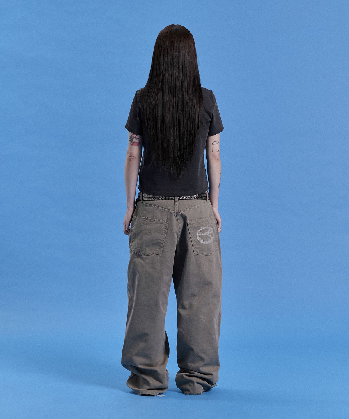 카이소(KYSO) (W) 피스 티셔츠 빈티지 블랙