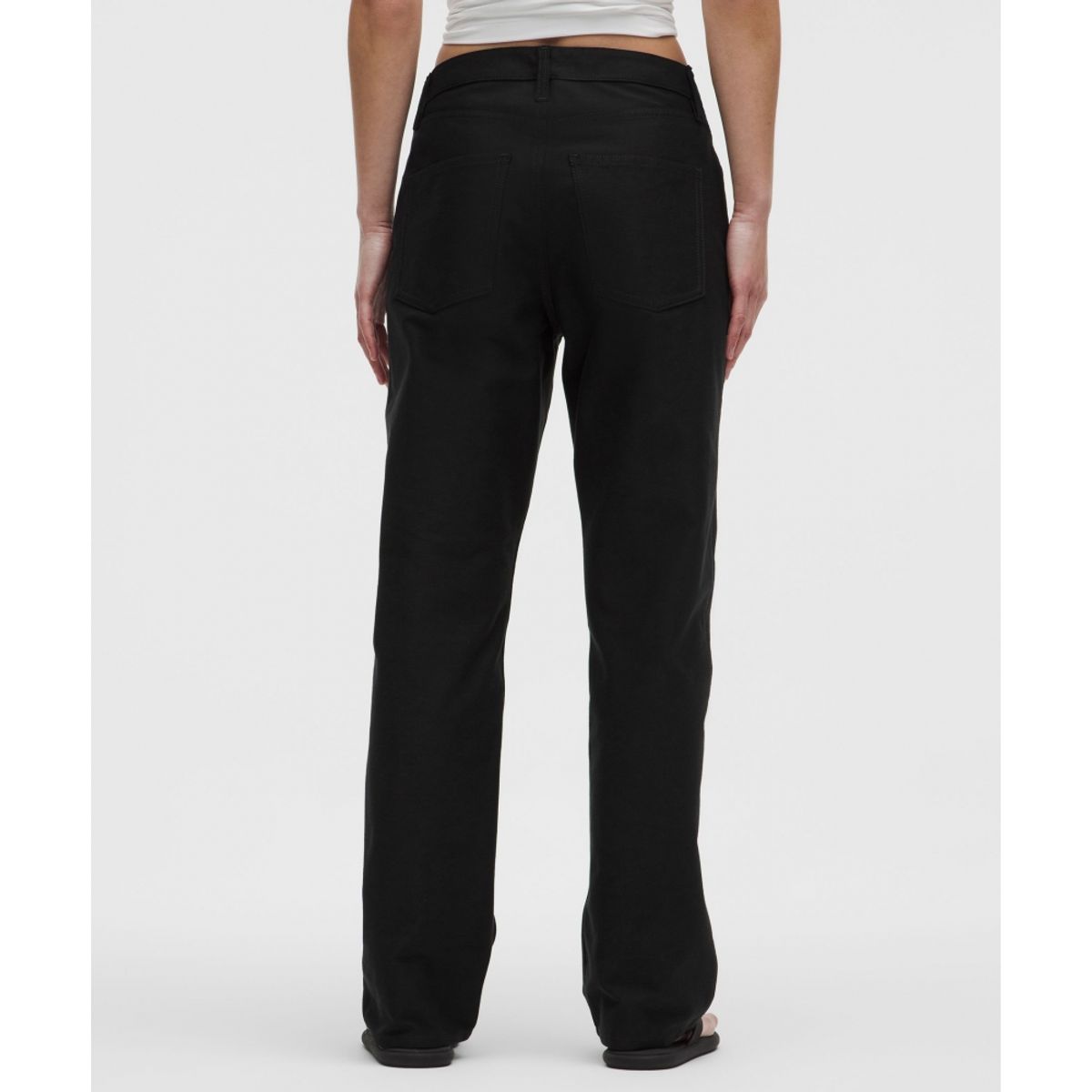 룰루레몬(LULULEMON) 이지파이브 미드라이즈 릴랙스드 스트레이트 팬츠 *아시아 핏  BLK
