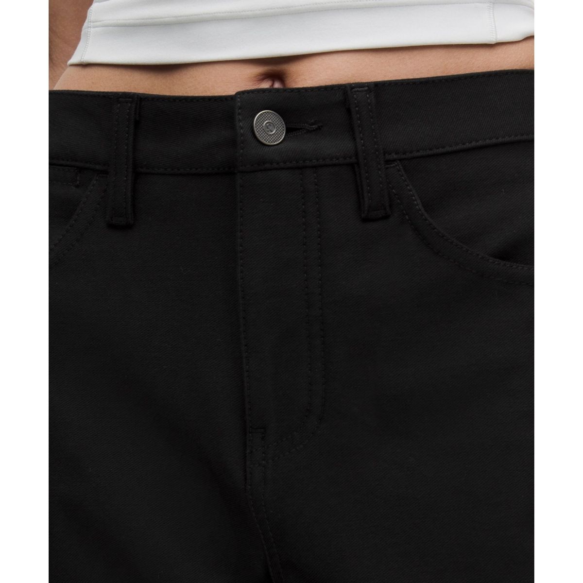 룰루레몬(LULULEMON) 이지파이브 미드라이즈 릴랙스드 스트레이트 팬츠 *아시아 핏  BLK