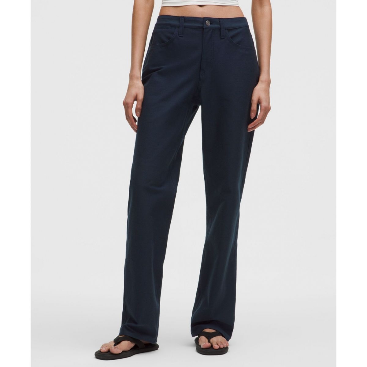 룰루레몬(LULULEMON) 이지파이브 미드라이즈 릴랙스드 스트레이트 팬츠 *레귤러  TRNV