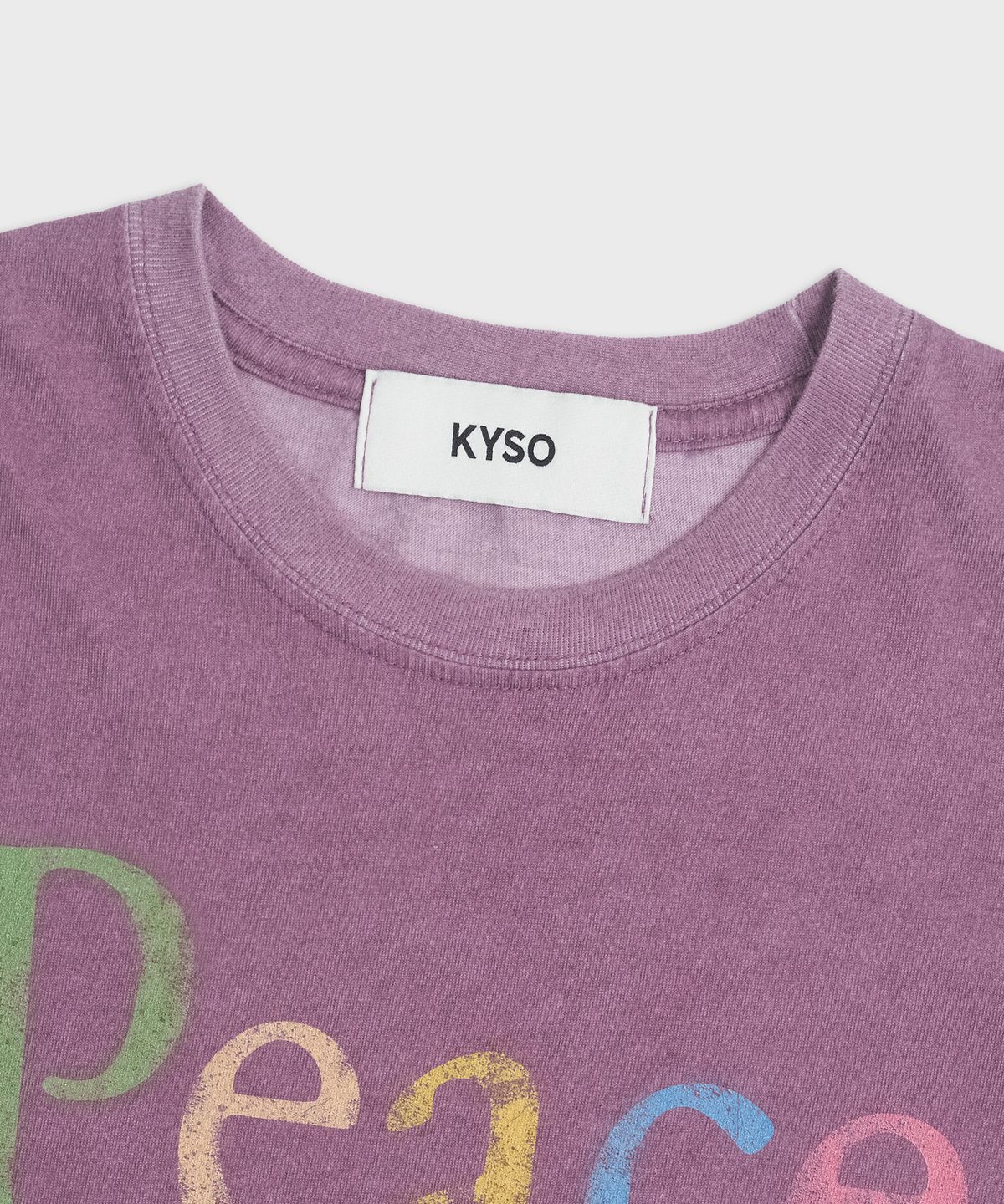 카이소(KYSO) (W) 피스 티셔츠 더스티 퍼플