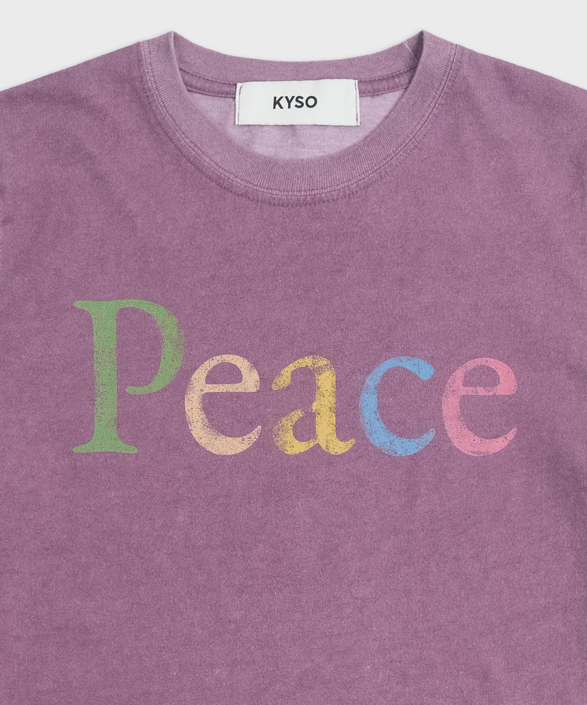 카이소(KYSO) (W) 피스 티셔츠 더스티 퍼플