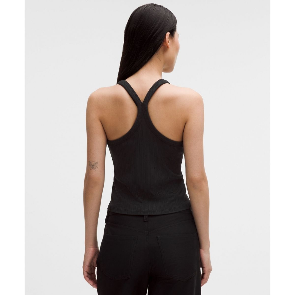 룰루레몬(LULULEMON) 홀드 타이트 마이크로 립 레이서백 탱크탑  BLK