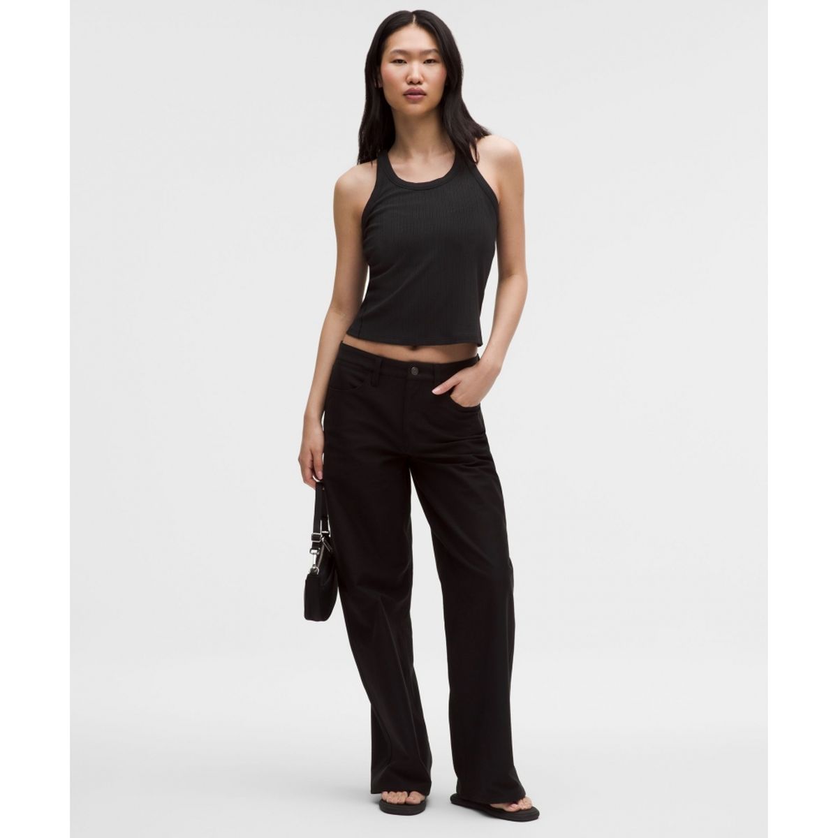 룰루레몬(LULULEMON) 홀드 타이트 마이크로 립 레이서백 탱크탑  BLK
