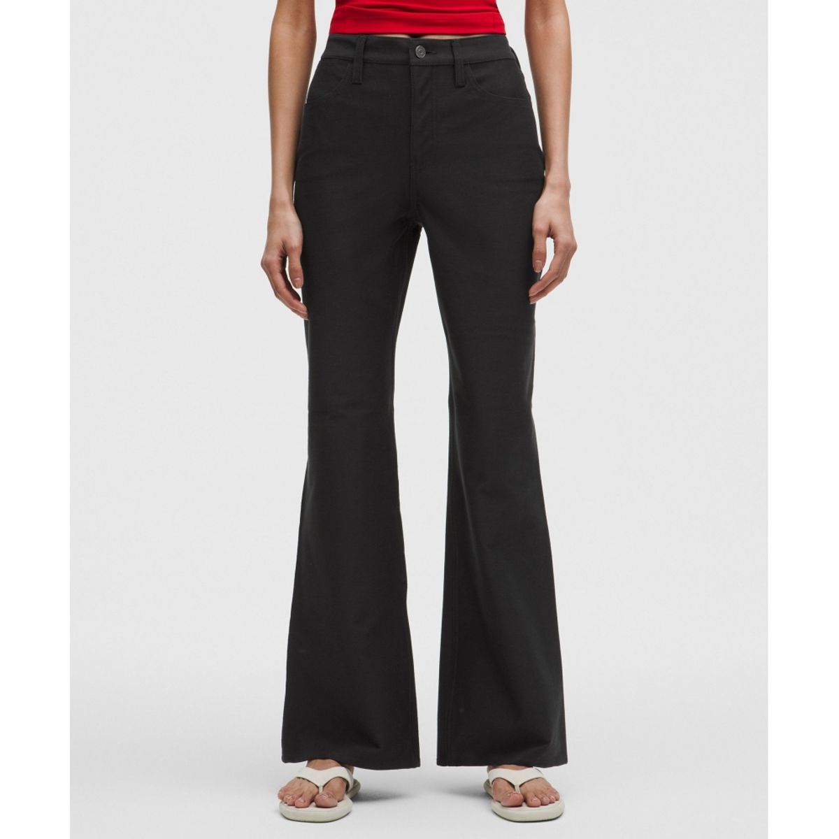 룰루레몬(LULULEMON) 이지파이브 하이라이즈 서틀 플레어 팬츠 *레귤러  BLK