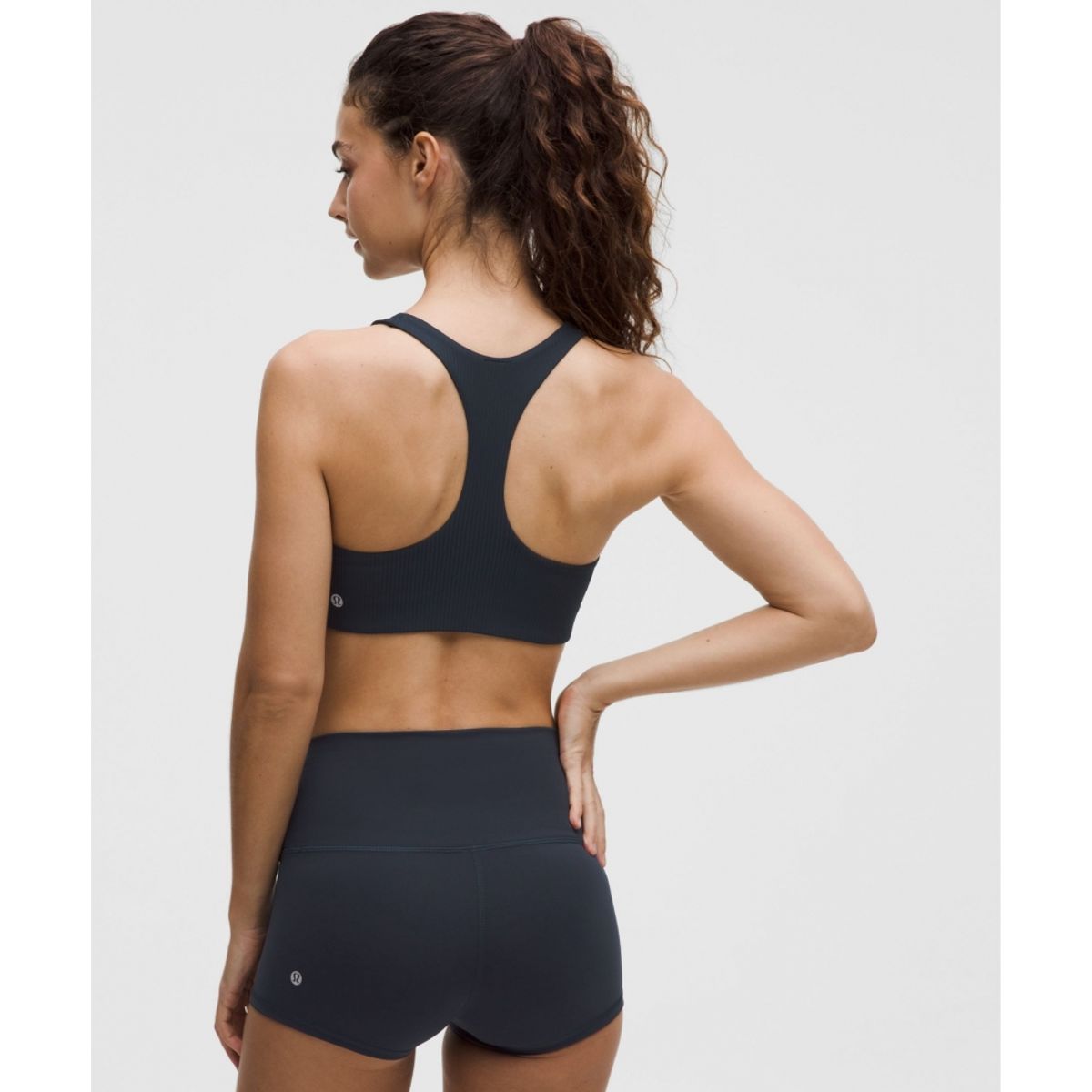 룰루레몬(LULULEMON) 올타임 히어로 리브드 스포츠 브라 *미디엄 서포트, B C컵  TRNV