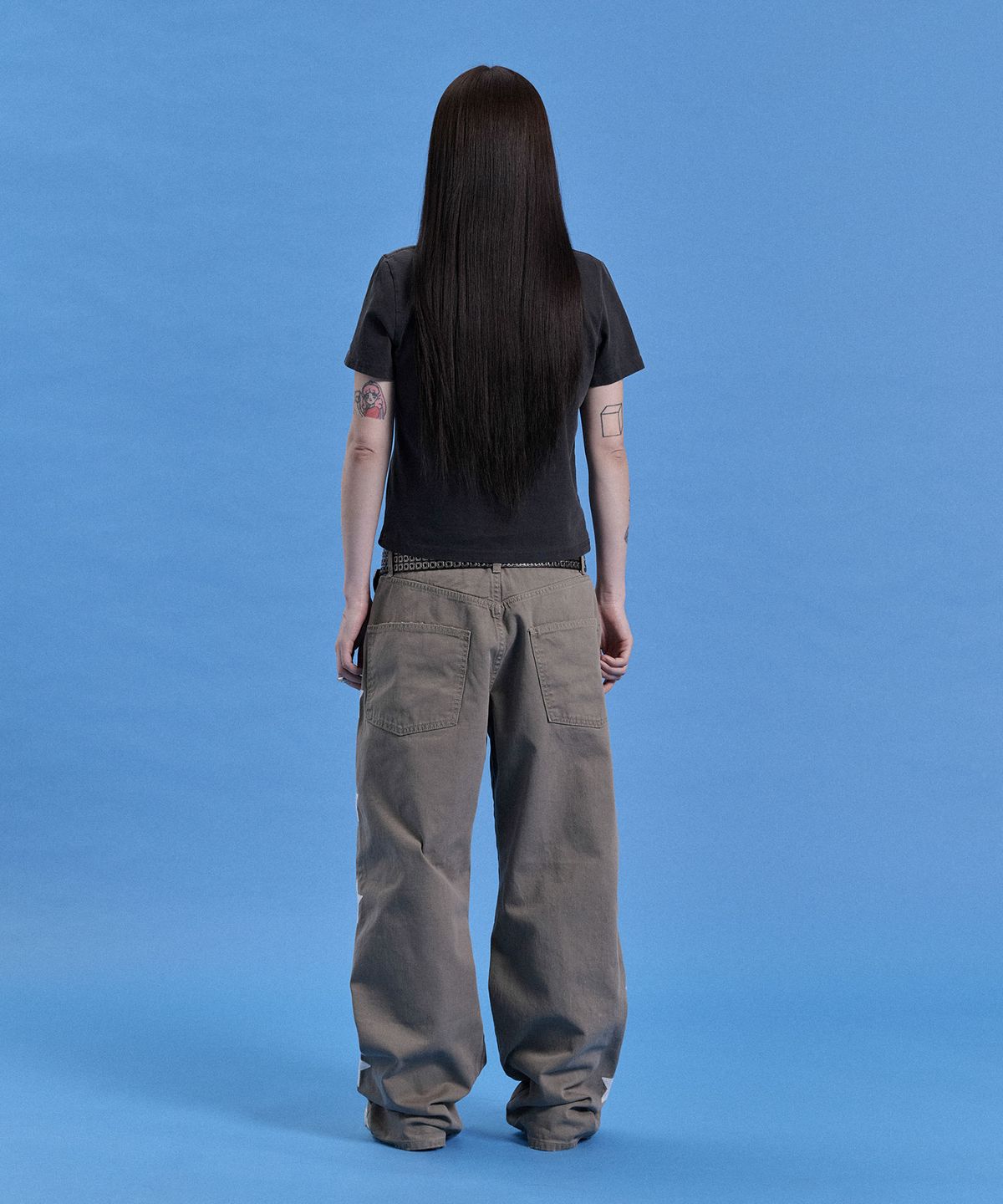 카이소(KYSO) (W) 블런트 티셔츠 빈티지 블랙