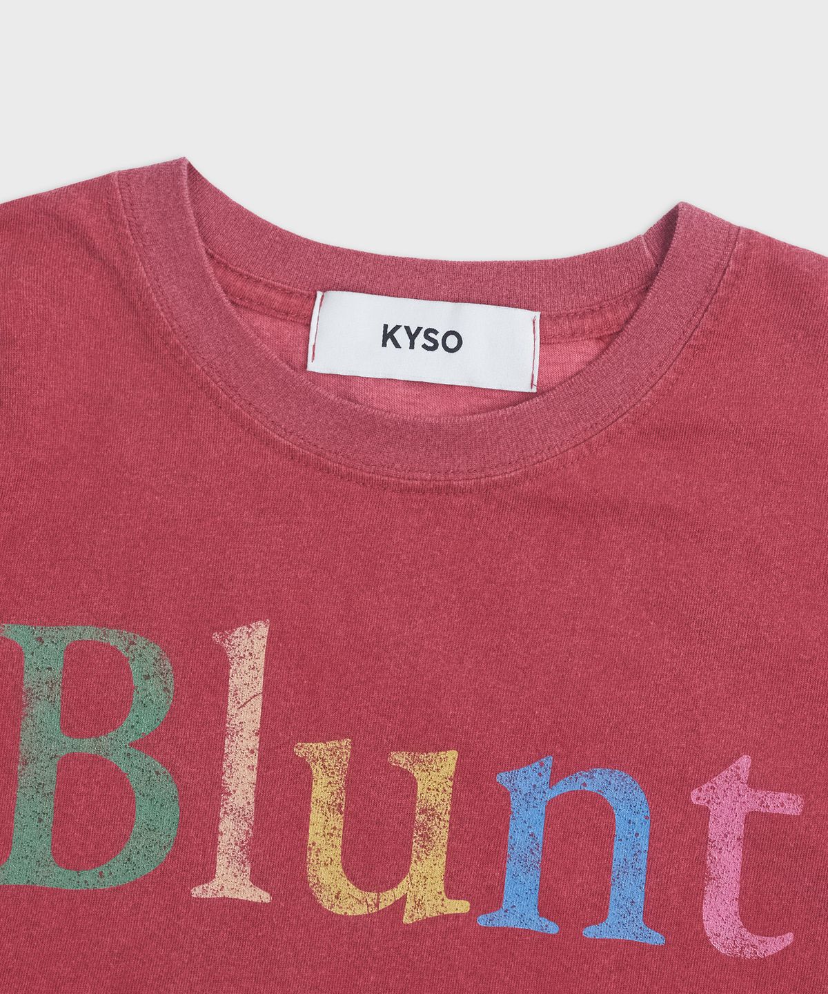 카이소(KYSO) (W) 블런트 티셔츠 빈티지 레드
