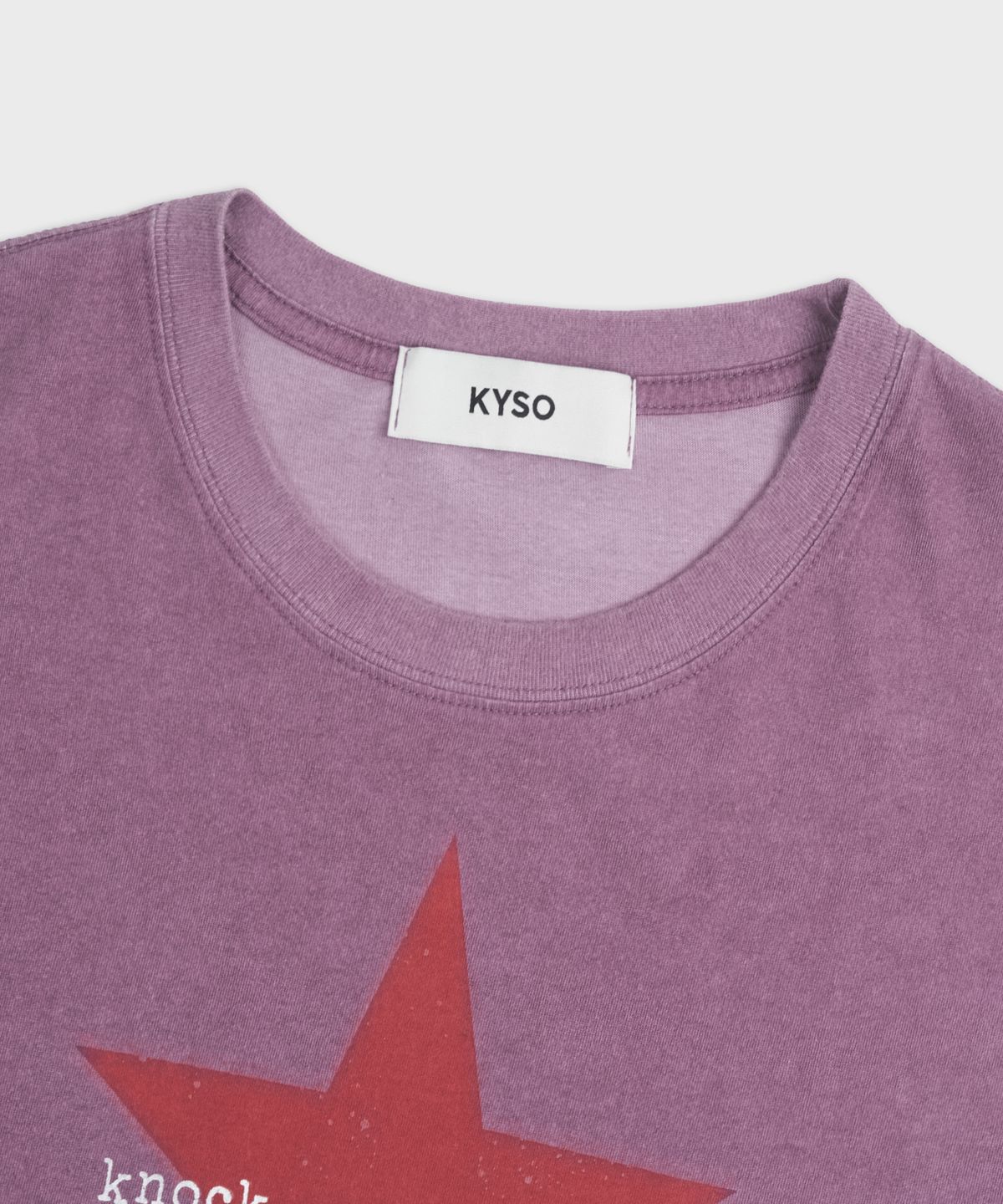 카이소(KYSO) (W) 스타 티셔츠 더스티 퍼플