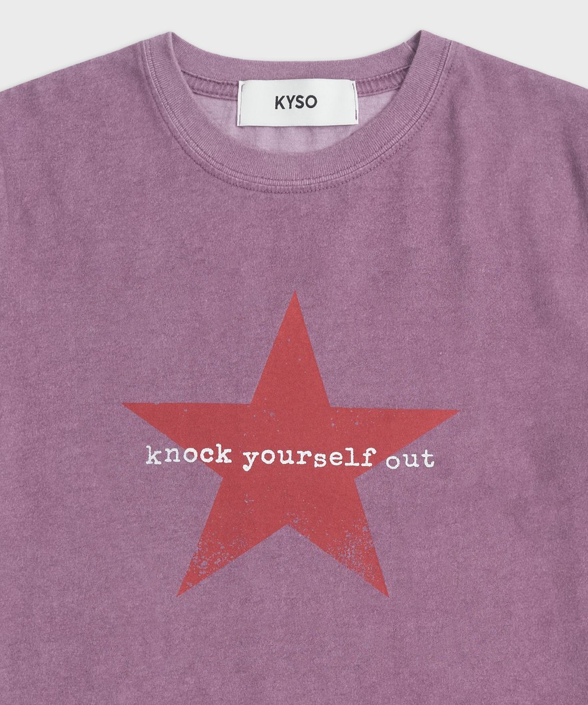 카이소(KYSO) (W) 스타 티셔츠 더스티 퍼플