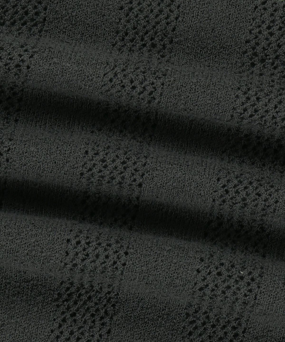브라운브레스(BROWNBREATH) BLOCKED KNIT CREWNECK - CHARCOAL