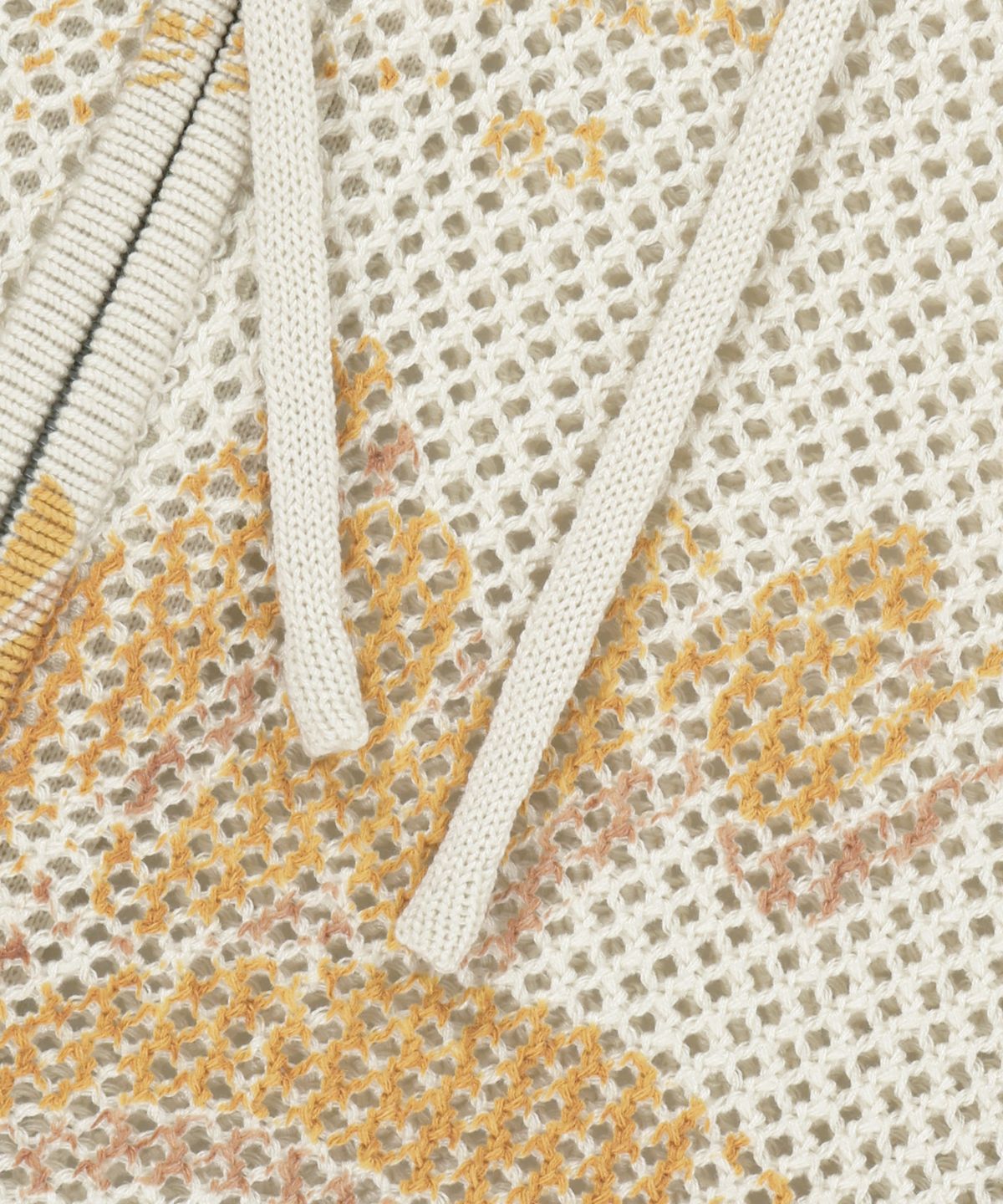 브라운브레스(BROWNBREATH) PRINTED WAFFLE HOOD ZIP UP - BEIGE