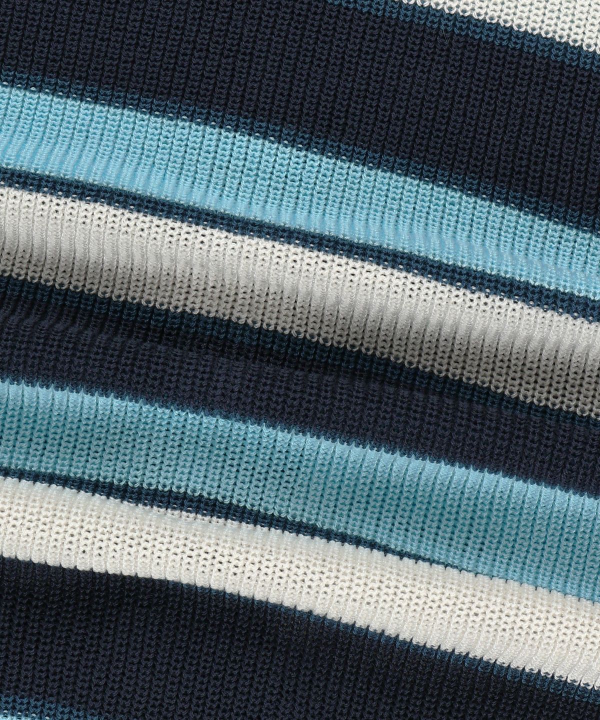 브라운브레스(BROWNBREATH) STRIPED JACQUARD HOOD ZIP UP - BLUE