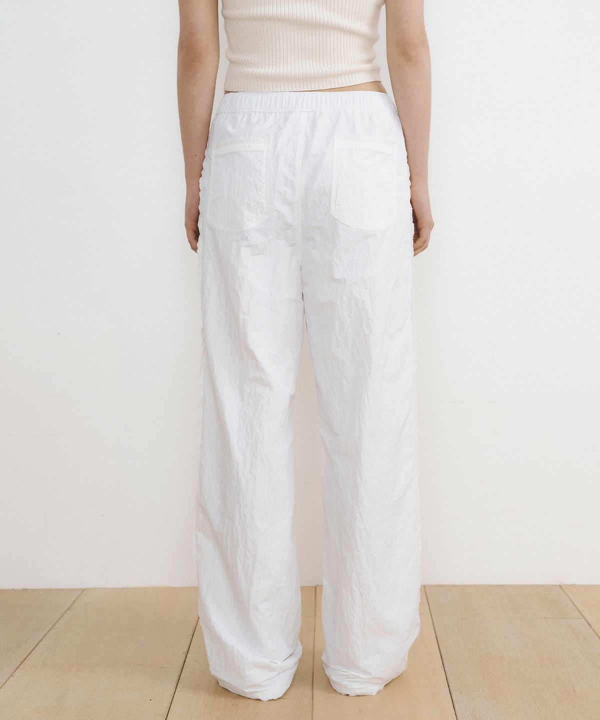 루시르주(LUCIR ZU) Lace Detail Nylon Pants (ivory)
