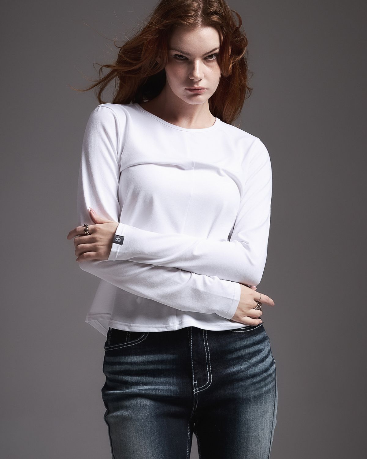 쿨시스(COOLSIS) CS BACK HOLE LINE TOP-052 (WHITE)