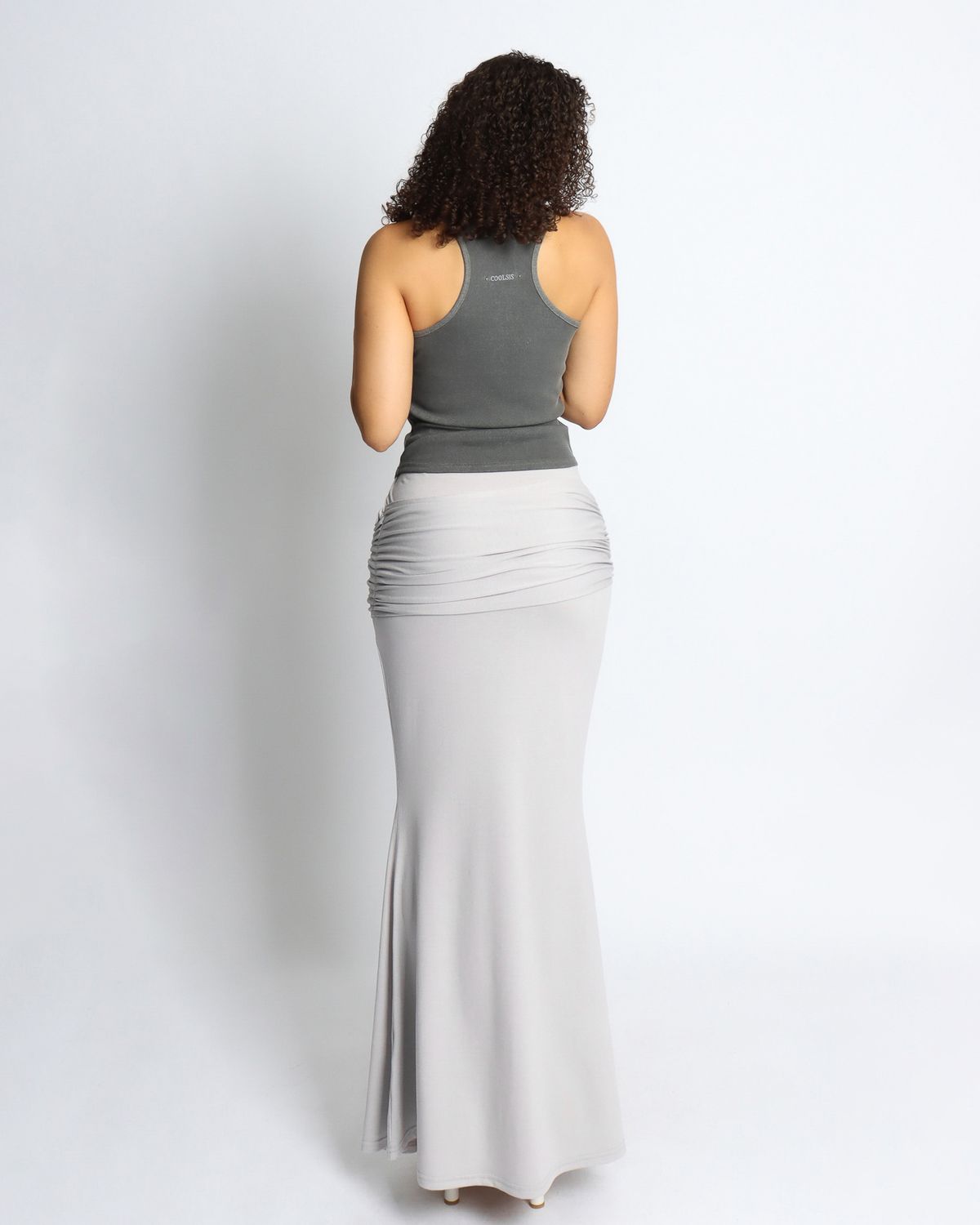 쿨시스(COOLSIS) CS SHIRRING LONG SK-054 (GREY)