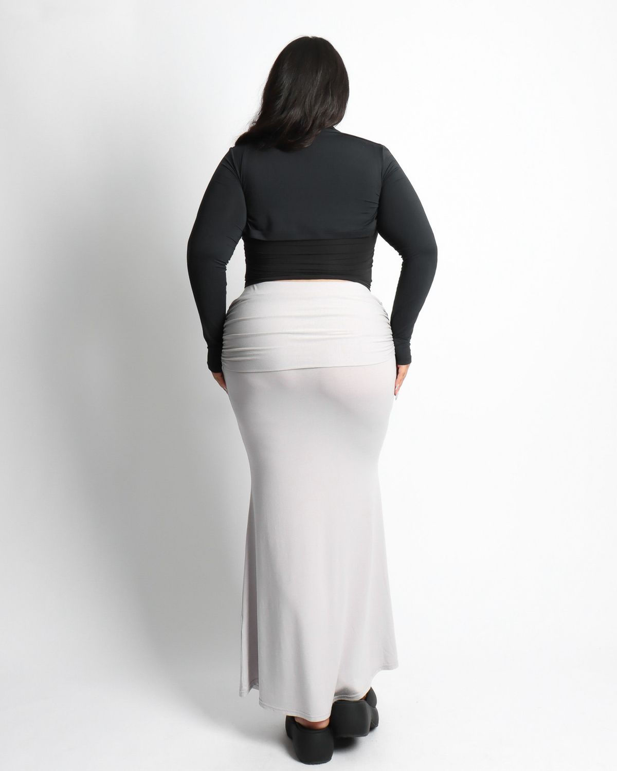 쿨시스(COOLSIS) CS SHIRRING LONG SK-054 (GREY)