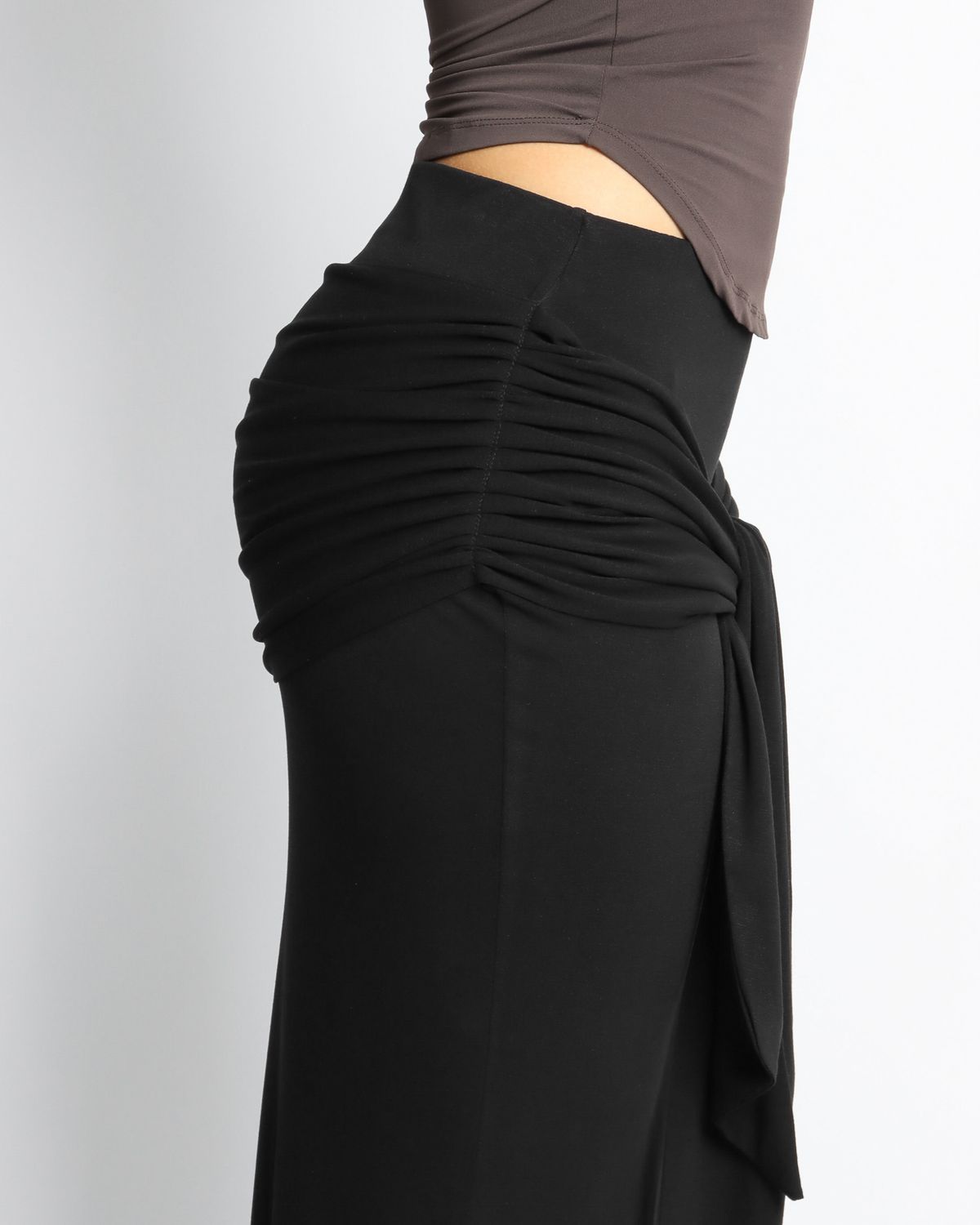 쿨시스(COOLSIS) CS SHIRRING LONG SK-054 (BLACK)