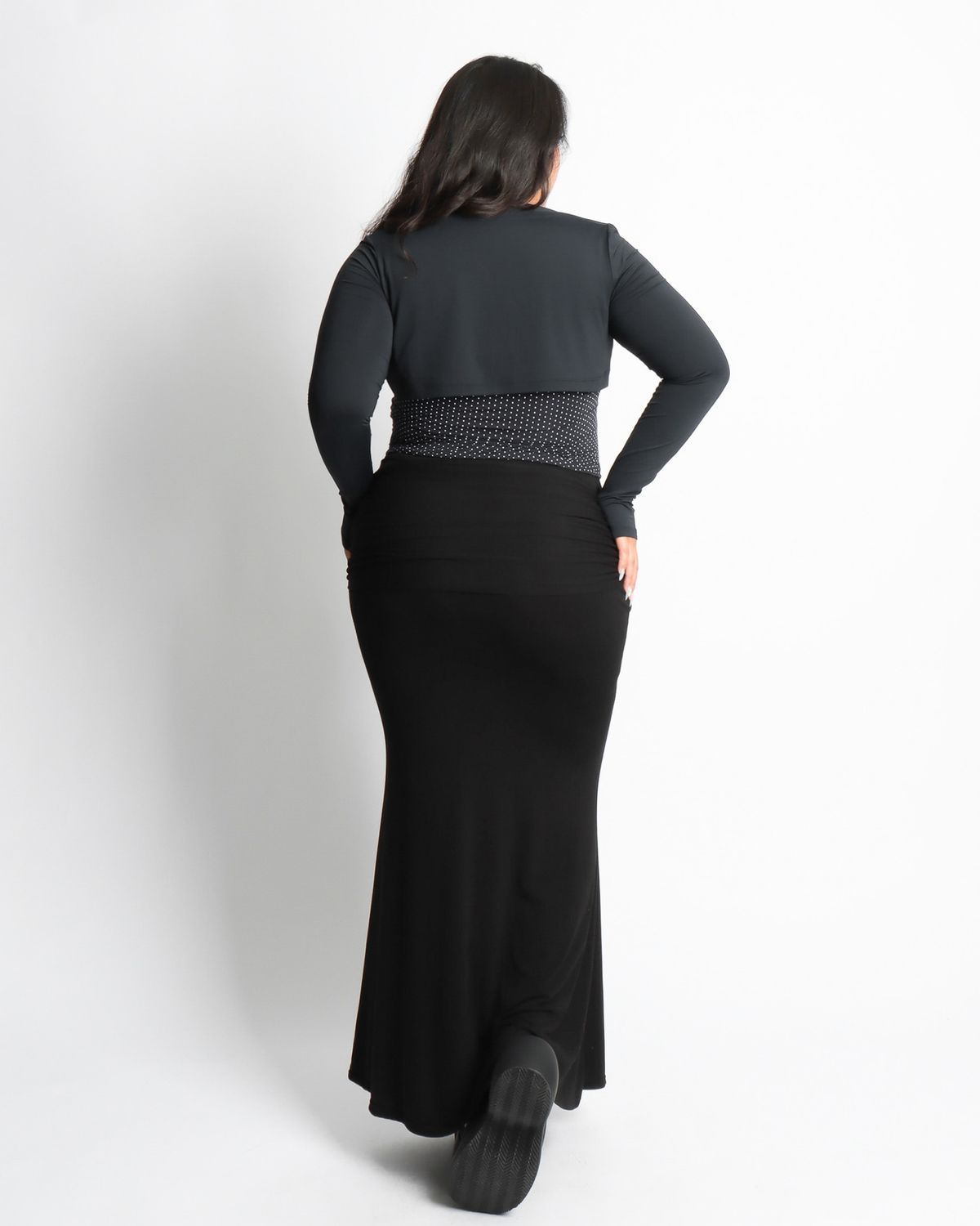 쿨시스(COOLSIS) CS SHIRRING LONG SK-054 (BLACK)