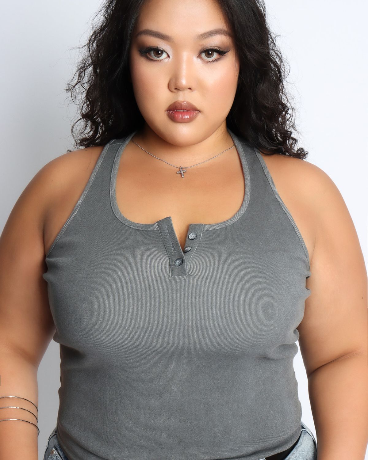 쿨시스(COOLSIS) CS PIGMENT SLEEVELESS-050 (GREY)