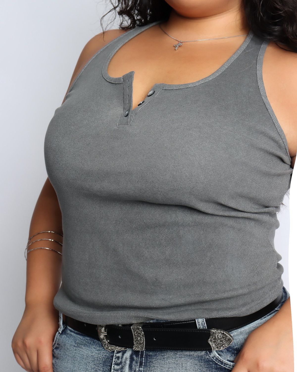쿨시스(COOLSIS) CS PIGMENT SLEEVELESS-050 (GREY)