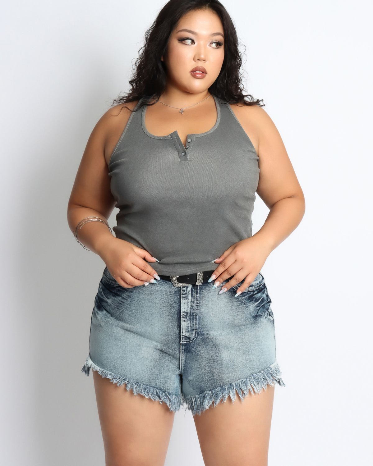 쿨시스(COOLSIS) CS PIGMENT SLEEVELESS-050 (GREY)