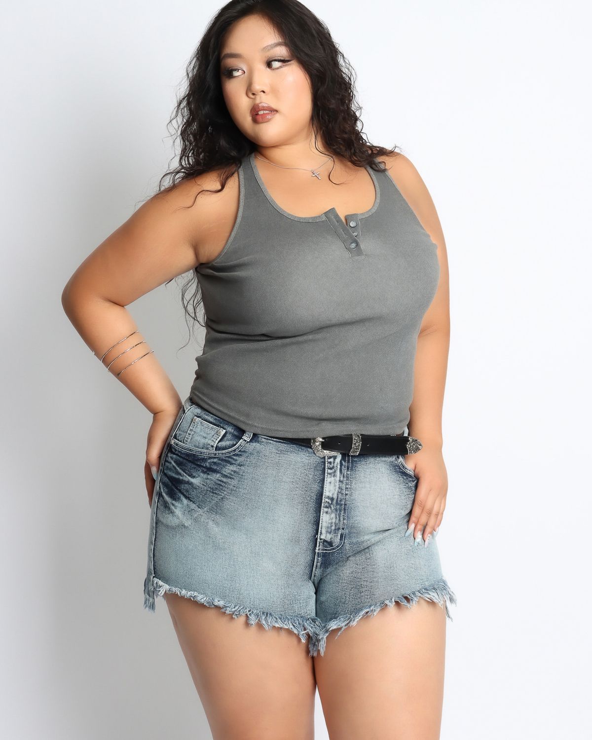 쿨시스(COOLSIS) CS PIGMENT SLEEVELESS-050 (GREY)