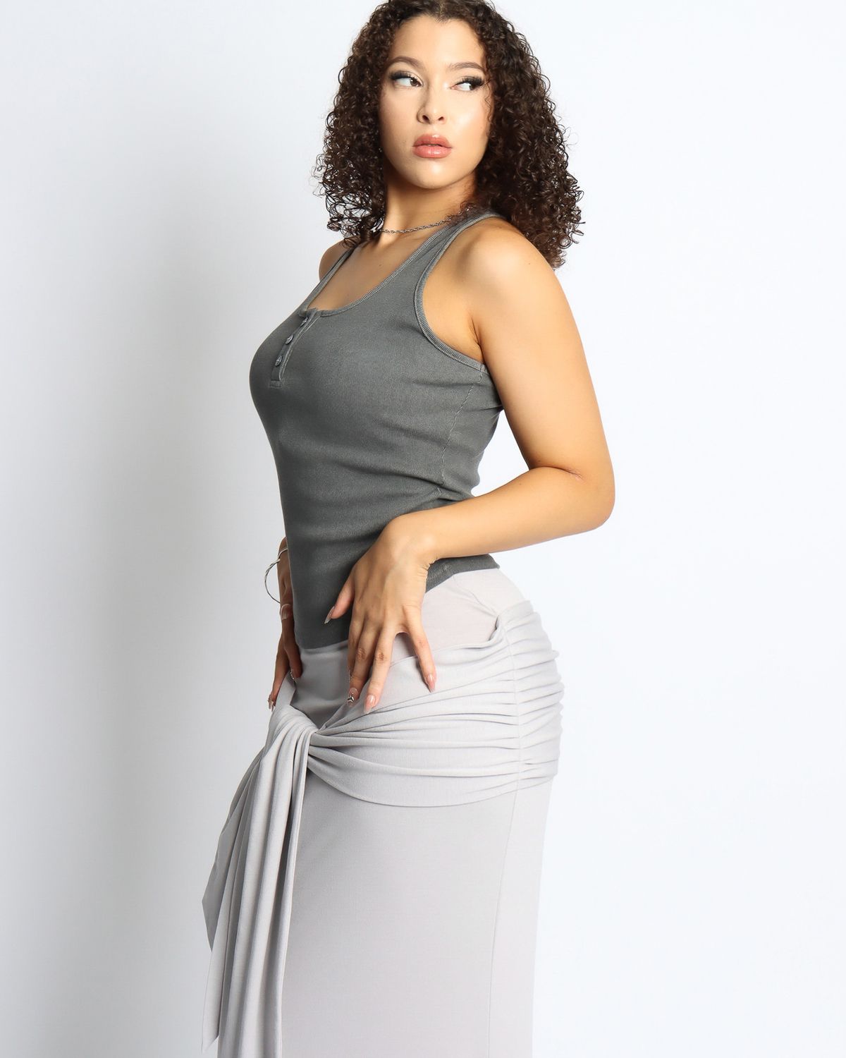 쿨시스(COOLSIS) CS PIGMENT SLEEVELESS-050 (GREY)