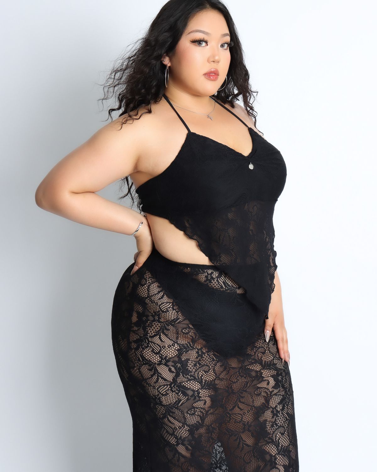 쿨시스(COOLSIS) CS BARELACE BIKINI SKIRTS (BLACK)
