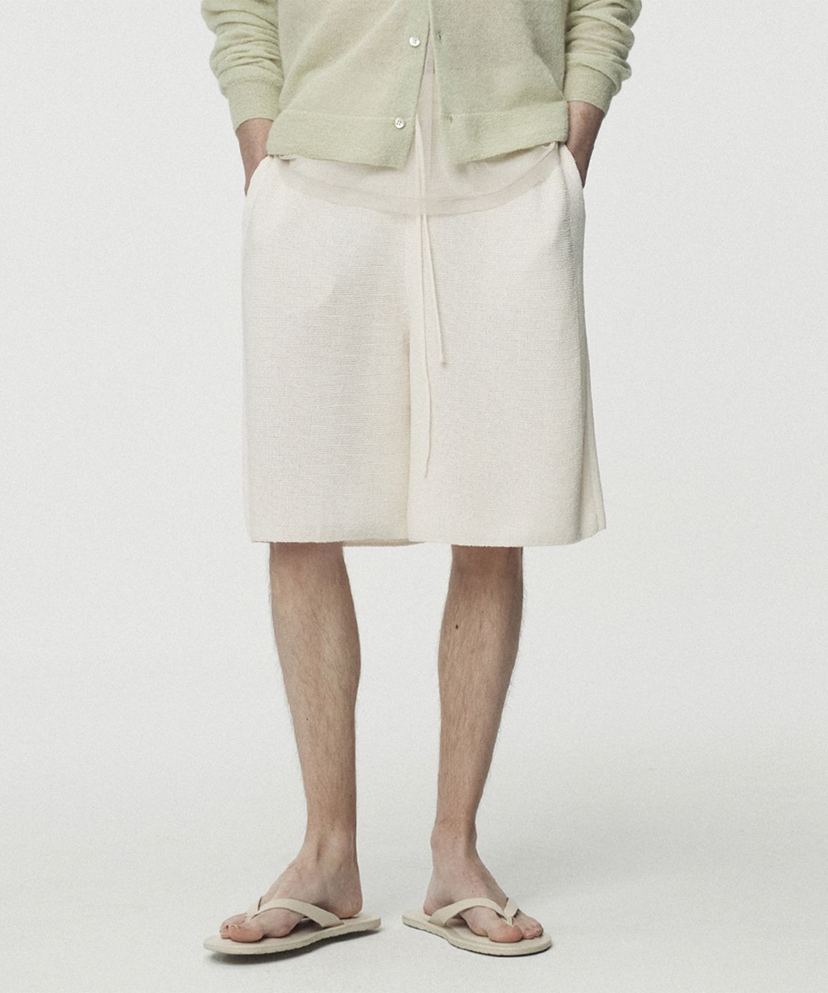 우마뭉(UMARMUNG) Korean Paper & Boucle Shorts_Daylight