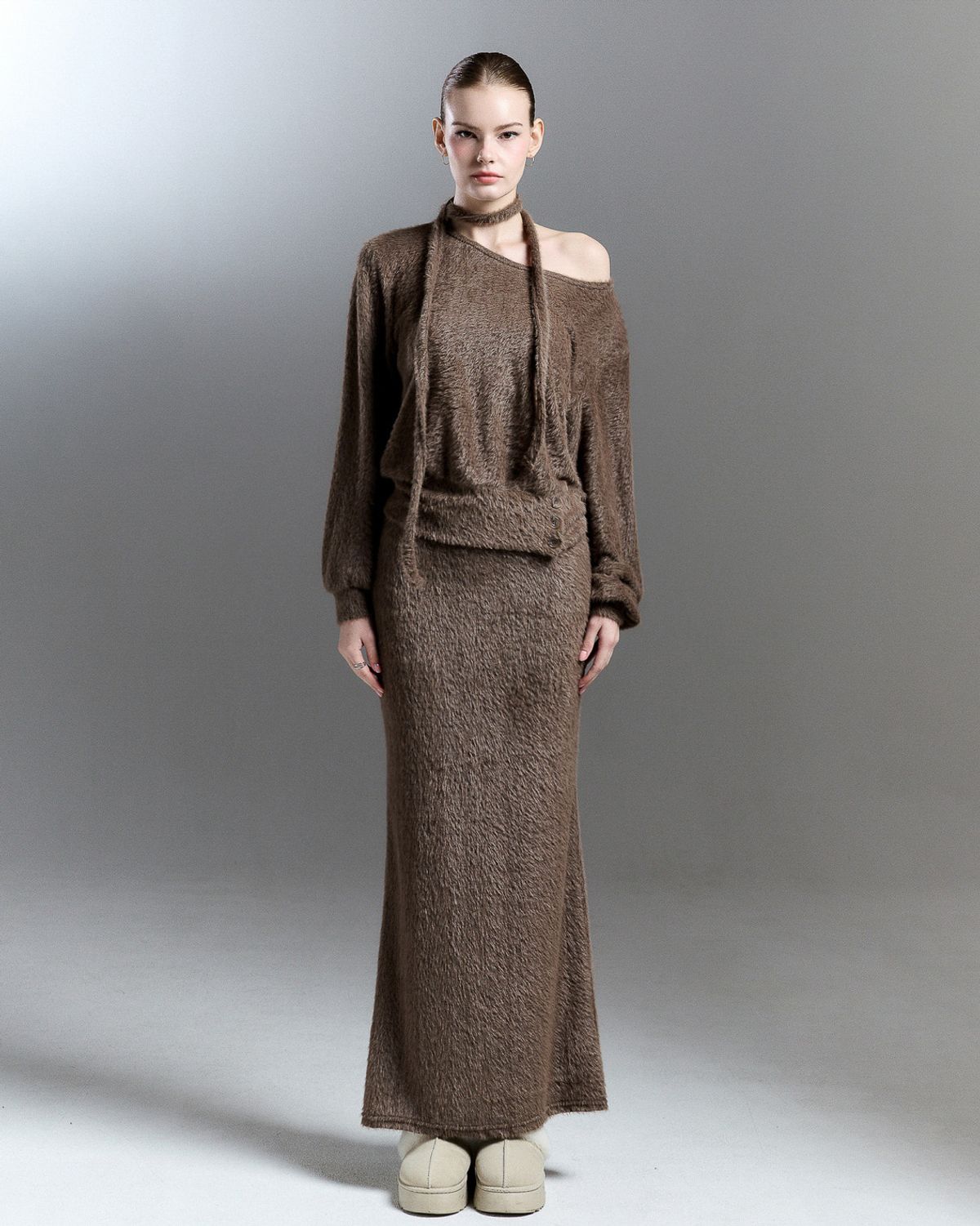 쿨시스(COOLSIS) CS FUR MERMAID LONG SK-059 (BROWN)