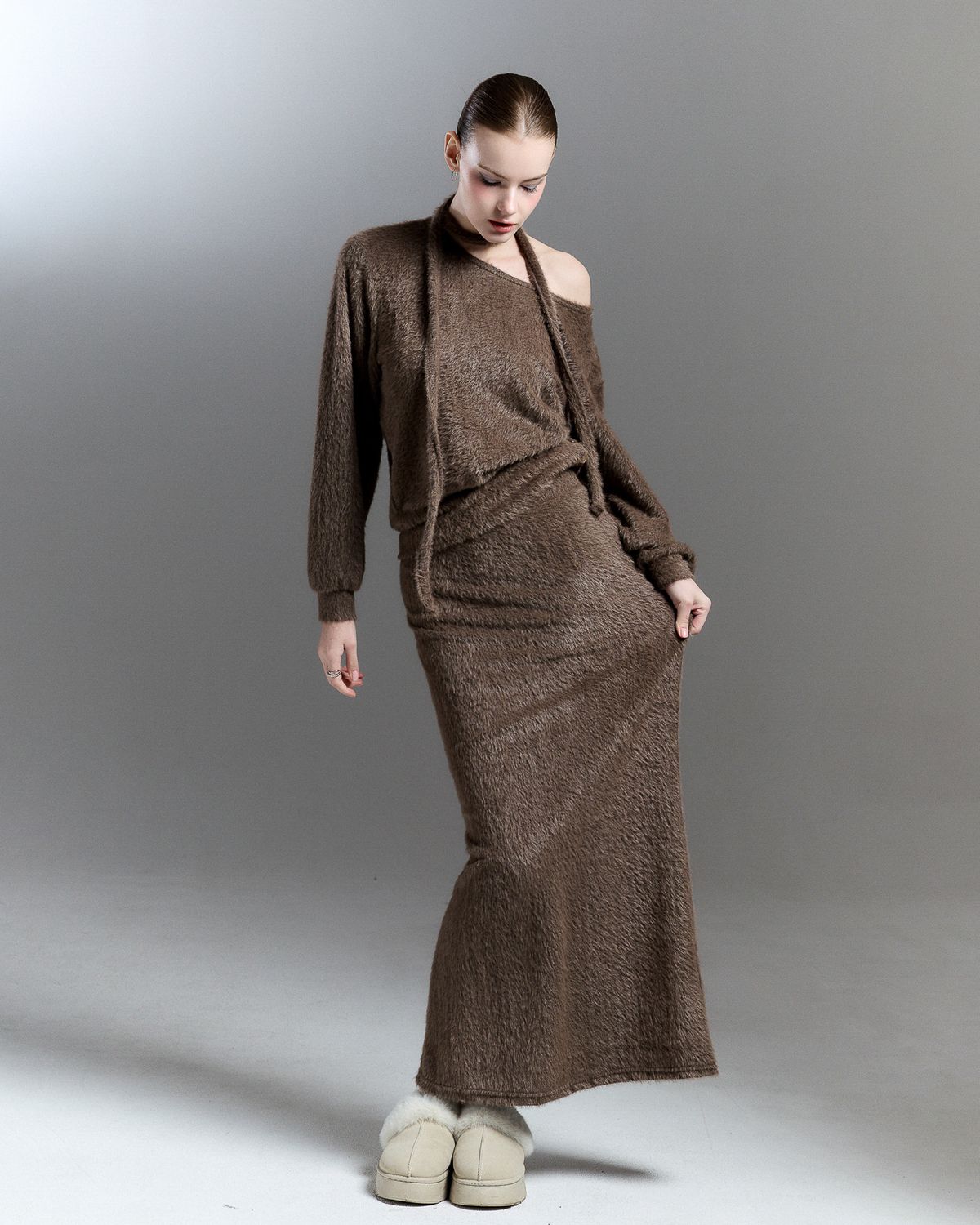 쿨시스(COOLSIS) CS FUR MERMAID LONG SK-059 (BROWN)