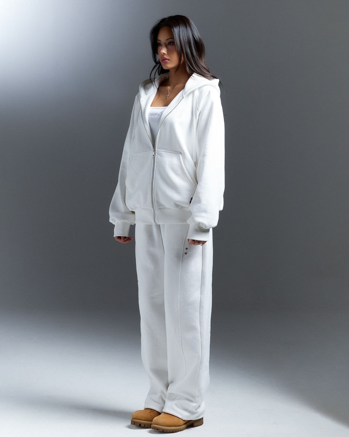 쿨시스(COOLSIS) CS WINTER HOODIE ZIP-020 (WHITE)