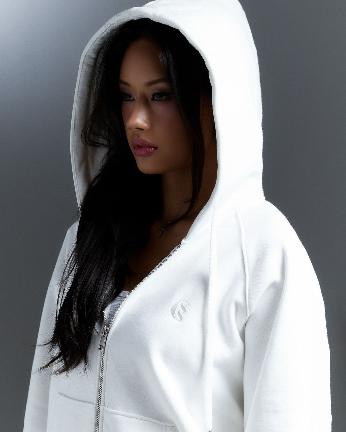 쿨시스(COOLSIS) CS WINTER HOODIE ZIP-020 (WHITE)